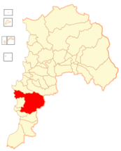 Mapa de la  Comuna  de Casablanca