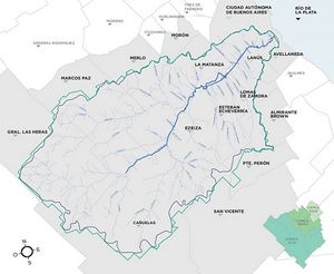 Mapa del Río Matanza-Riachuelo