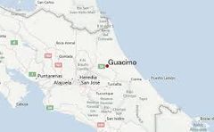 Ubicación en el mapa de Guácimo